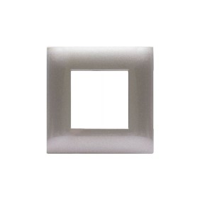 Placca Young Ave sistema 44 colore Grigio Metallizato 2 posti 44PJ32GM