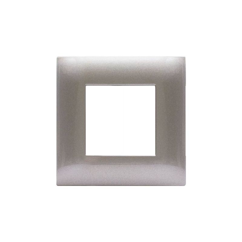 Placca Young Ave sistema 44 colore Grigio Metallizato 2 posti 44PJ32GM