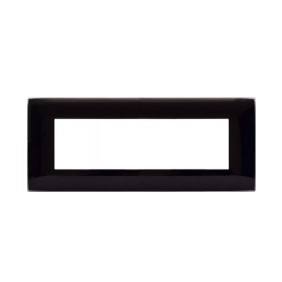 Placca Ave Young Sistema 44 colore Nero Assoluto 7 Moduli 44PJ07NAL
