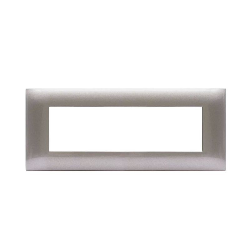 Placca Ave Young Sistema 44 colore Grigio metallizzato 7 Moduli 44PJ07GM