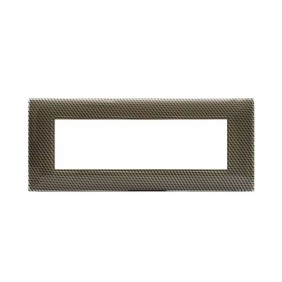 Placca Ave Young Sistema 44 colore Carbon chiaro 3D 7 Moduli 44PJ07CBC/3D