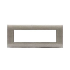 Placca Ave Young Sistema 44 colore Beige spazzolato 3D 7 Moduli 44PJ07BEG/3D