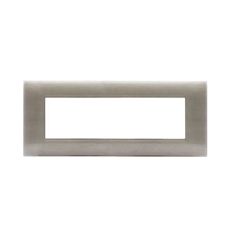 Placca Ave Young Sistema 44 colore Beige spazzolato 3D 7 Moduli 44PJ07BEG/3D