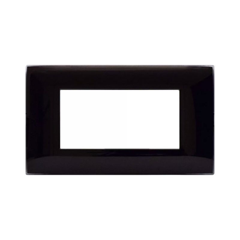 Placca Ave Young Sistema 44 colore Nero assoluto 4 moduli 44PJ04NAL