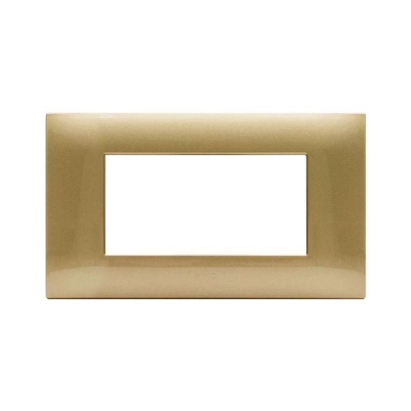 Placca Ave Young Sistema 44 colore Oro 4 Moduli 44PJ04GOLD