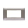 Placca Ave Young Sistema 44 colore Grigio metallizzato 4 Moduli 44PJ04GM