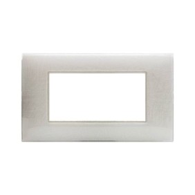 Placca Ave Young Sistema 44 colore Bianco 3D 4 Moduli 44PJ04B/3D