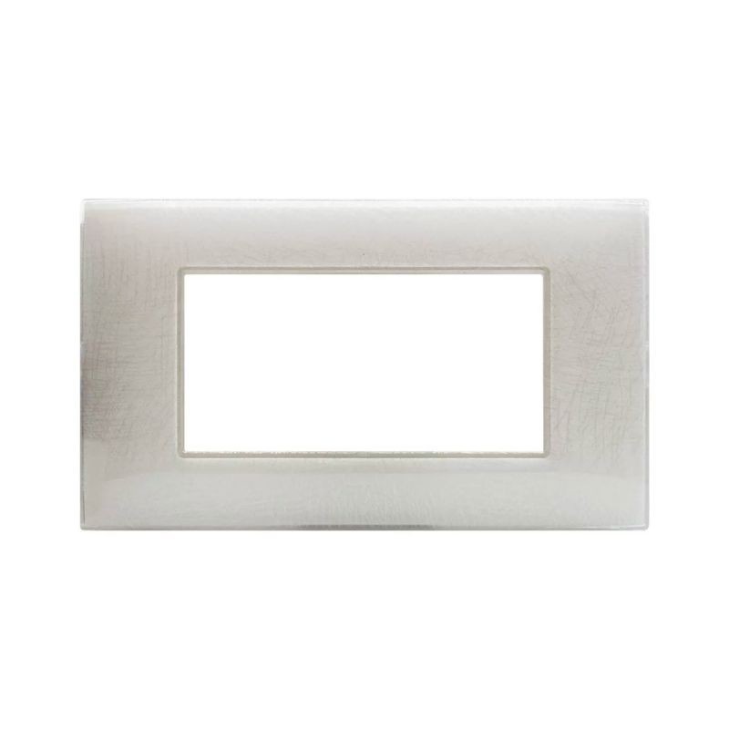 Placca Ave Young Sistema 44 colore Bianco 3D 4 Moduli 44PJ04B/3D