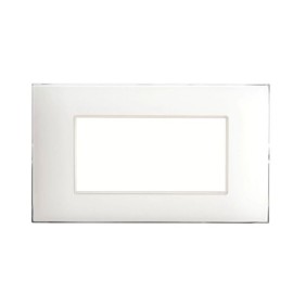 Placca Ave Young Sistema 44 colore Bianco 4 Moduli 44PJ04B