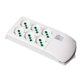 Multipresa Fido 3+3 prese senza cavo con interruttore Fanton 410320