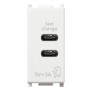 Presa di alimentazione 1 modulo 2 USB Tipo C 5V 1,5 A Vimar Plana 14292.CC