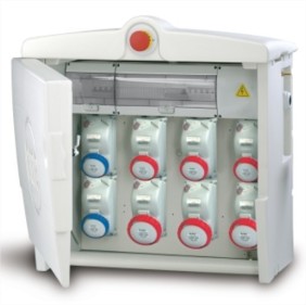 Quadro Polifemo MAXI ASC IP55 7p con pulsante emergenza Fanton 74938