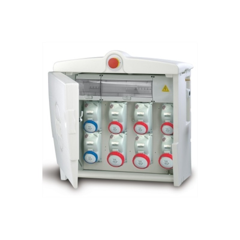 Quadro Polifemo MAXI ASC IP55 7p con pulsante emergenza Fanton 74938