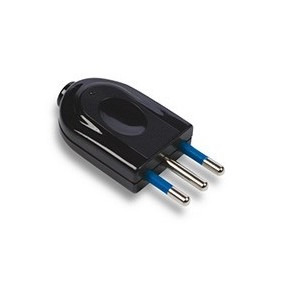 Spina standard 10A italiana semplice nera Fanton 82511-E