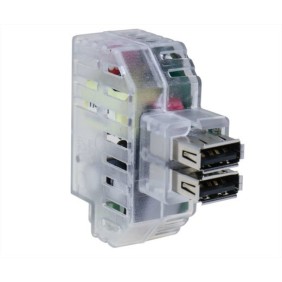 Alimentatore 2 usb da incasso con aggancio Keystone Fanton 82892