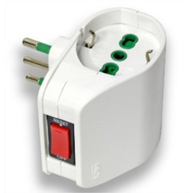 Adattatore doppio spina italiana 2 prese italotedesche Fanton 87310