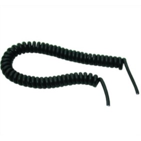 Cavo estensibile 5 m. 3G1,5 senza spina e presa nera Fanton 90141