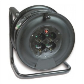 Prolunga avvolgibile 25 metri con 4 prese e cavalletto Fanton 14611