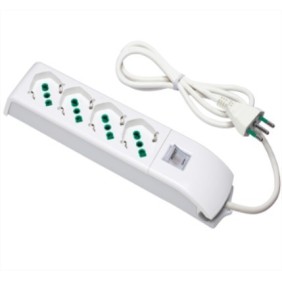 Multipresa Fido 4 prese con cavo e interruttore Fanton 4101004