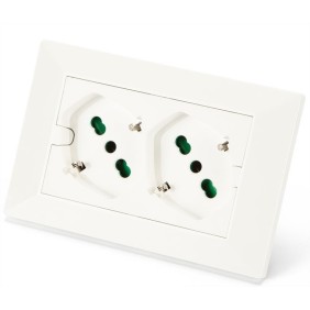 Multipresa ad incasso Opera con 2 prese universali Fanton 42100