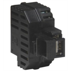 Alimentatore usb da incasso con aggancio Keystone Fanton nero 82891