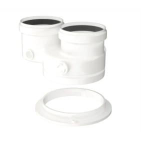 Adattatore Sdoppiato da 80125 a 80-80 in PP bianco Bosch 7738113529