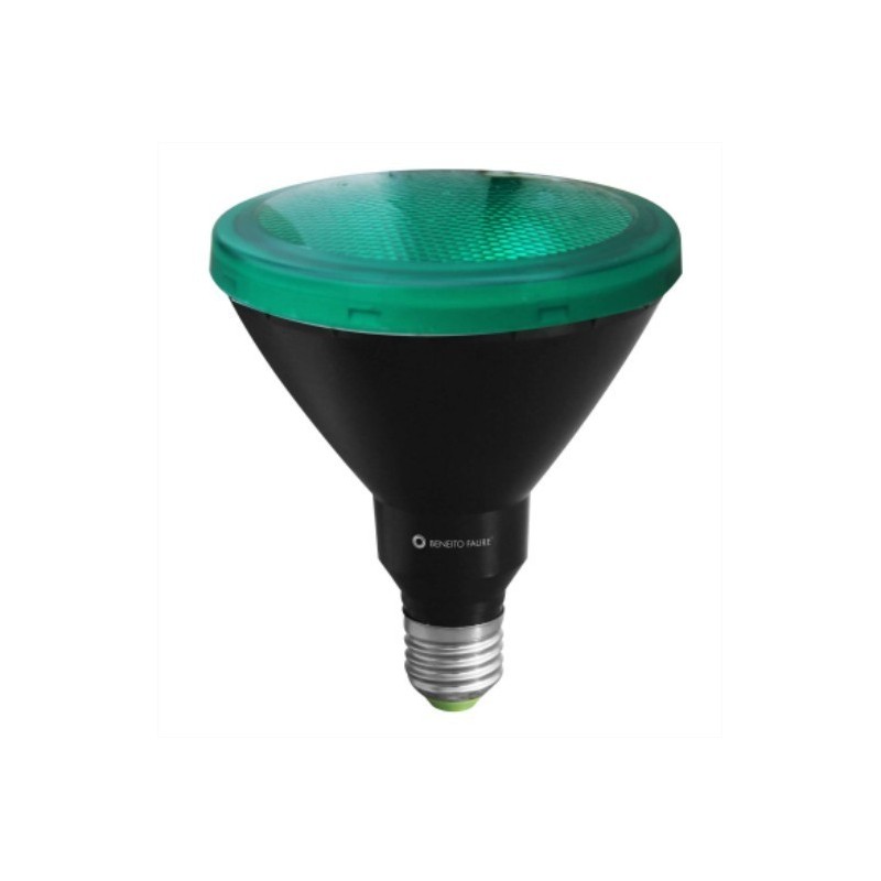 Lampadina Par 38 E27 luce verde 15W Beneito Faure 3579