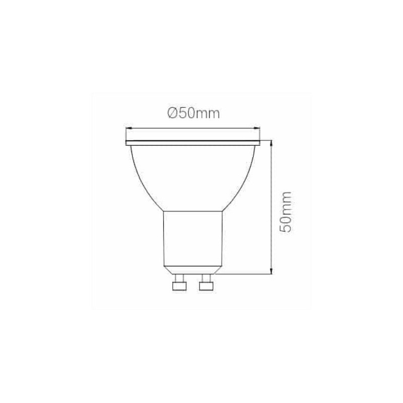 Lampadina Narrow dimmerabile Led Gu10 da 7W 15° 3000k Beneito Faure 4671