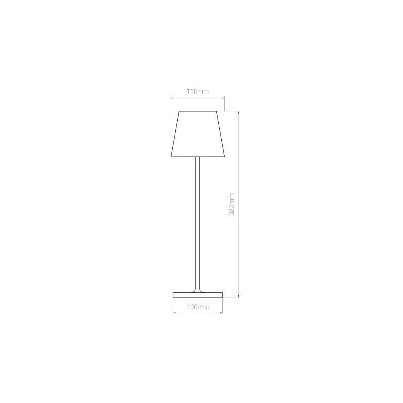 Lampada LIEVO led portatile 3.5W 3000k bianco Beneito Faure 4739 dimensioni