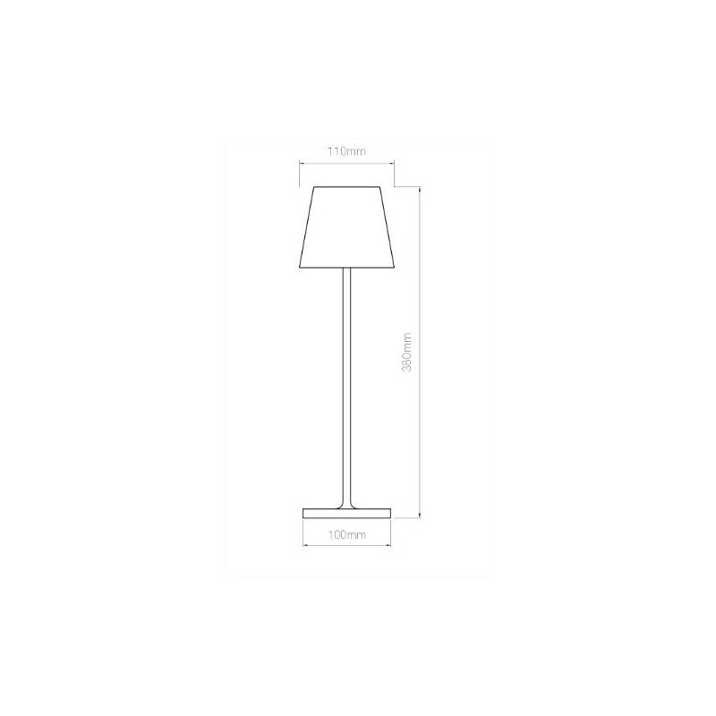 Lampada LIEVO led portatile 3.5W 3000k nera Beneito Faure 4740 dimensioni