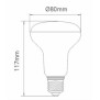 Lampadina Led 10W E27 R63 220V 120° Beneito Faure 592076-C3 dimensione
