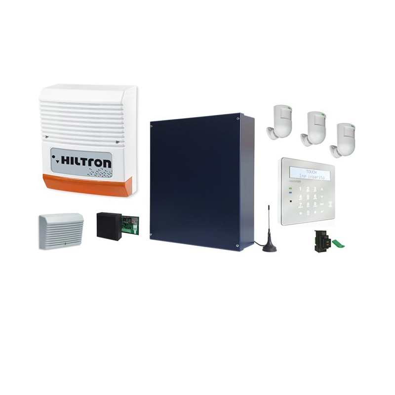 Kit antifurto con centrale Power 8 e console touch Hiltron KITPOWER