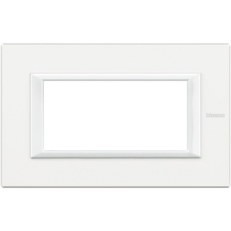 Placca Axolute Bianca in Metallo 4 Moduli Bticino HA4804HD