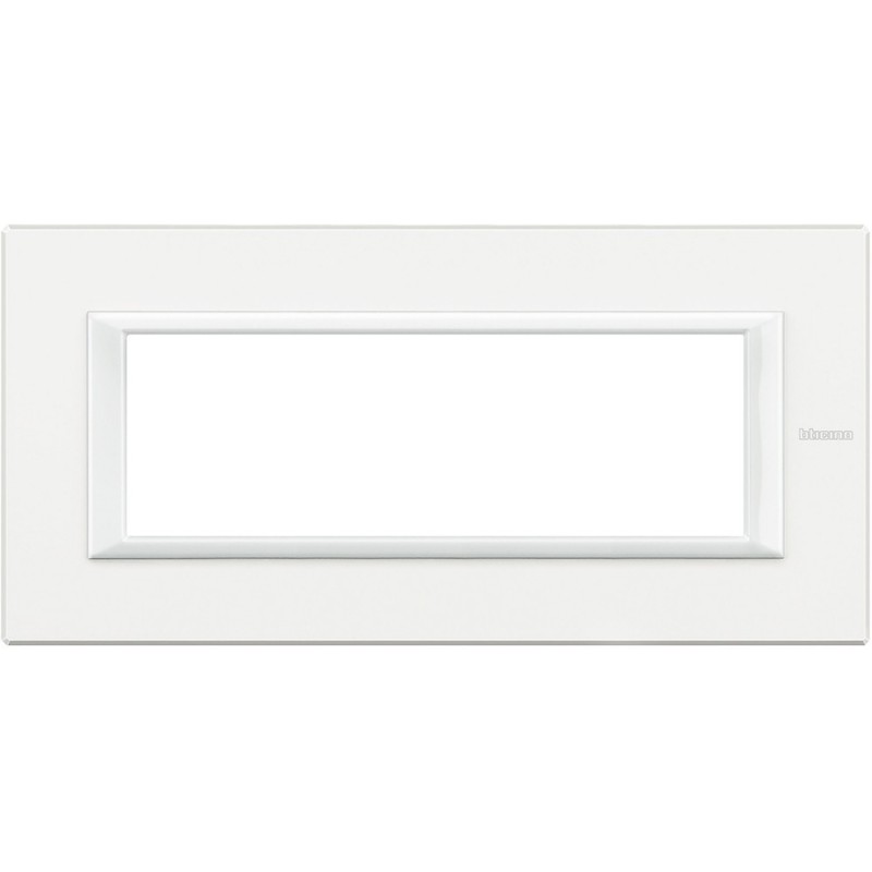 Placca Axolute Bianca in Metallo 6 Moduli Bticino HA4806HD