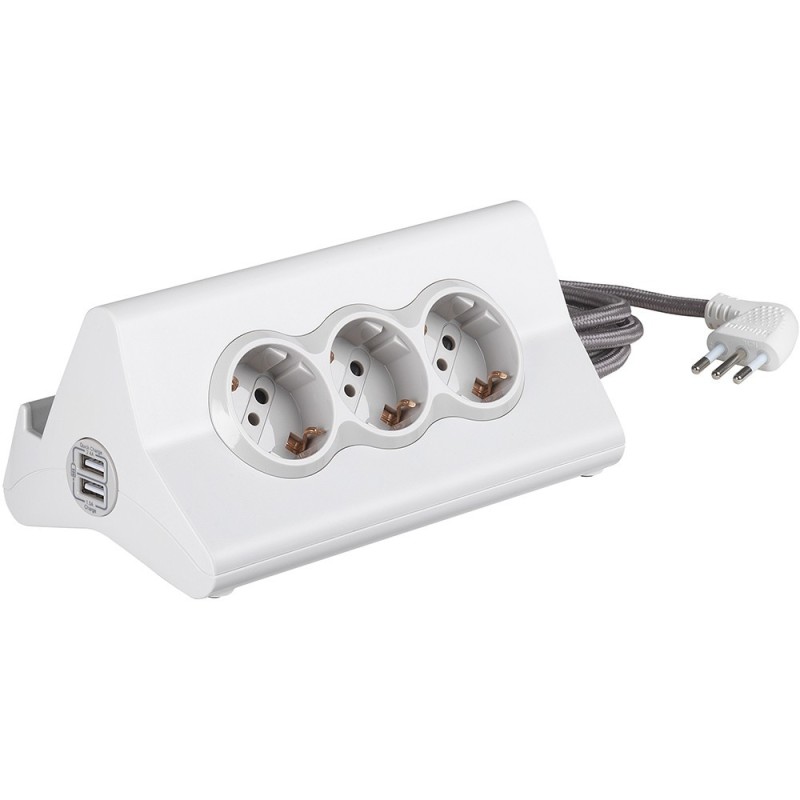 Multipresa con 2 USB e 3 prese standard 1016A Bticino S3713DBU