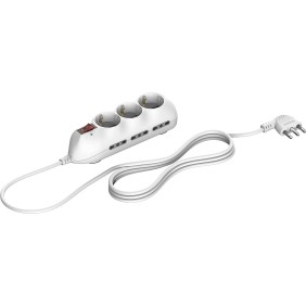 Multipresa 6 prese 2P+T bipasso 3 prese tedesche P30 bianca Bticino 3699DBF