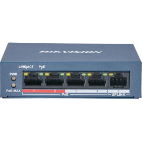 Switch PoE non gestito Fast Ethernet 4 porte Hikvision DS-3E0105P-EM