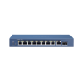 Switch PoE 8 porte + 2 Uplink Giga Hikvision DS-3E0510P-E