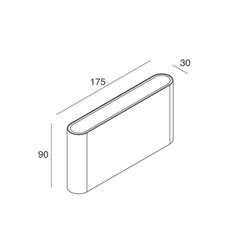 Lampada da parete Sole 2 x 5 W 345 k grigia antracite Novalux 109202.94 dimensioni