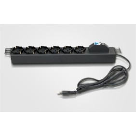 Barra alimentazione 6 prese e interruttore magnetotermico Item 20327