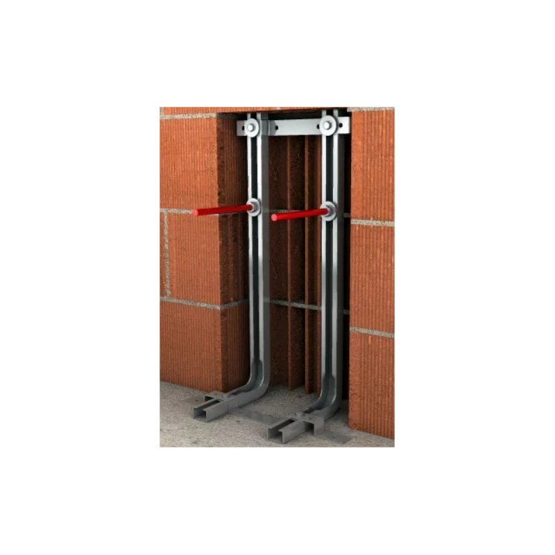 Telaio a L per montaggio wc e bidet sospesi Fischer 00501026