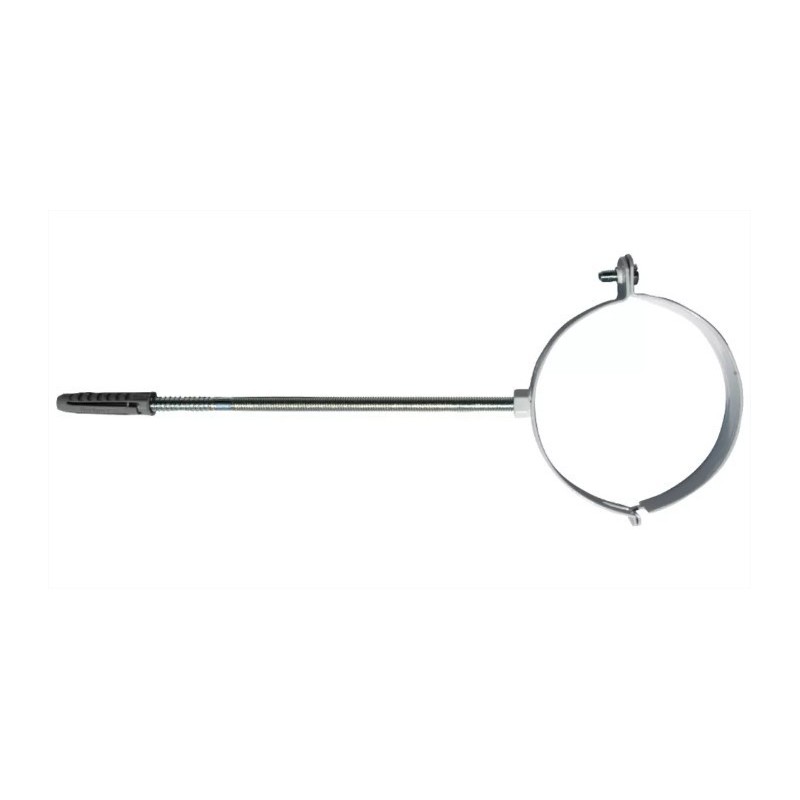 Collare D100mm per tubi fumo verniciato bianco Fischer 00512628