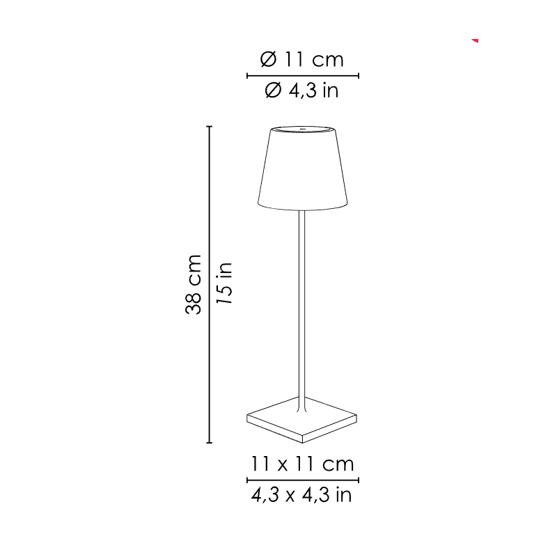 Poldina Zafferano di colore bianco 2,2W Dimmerabile LD0340B3