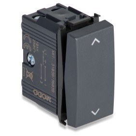 Pulsante doppio per tapparelle 10A 250V grigio Master Modo 31038