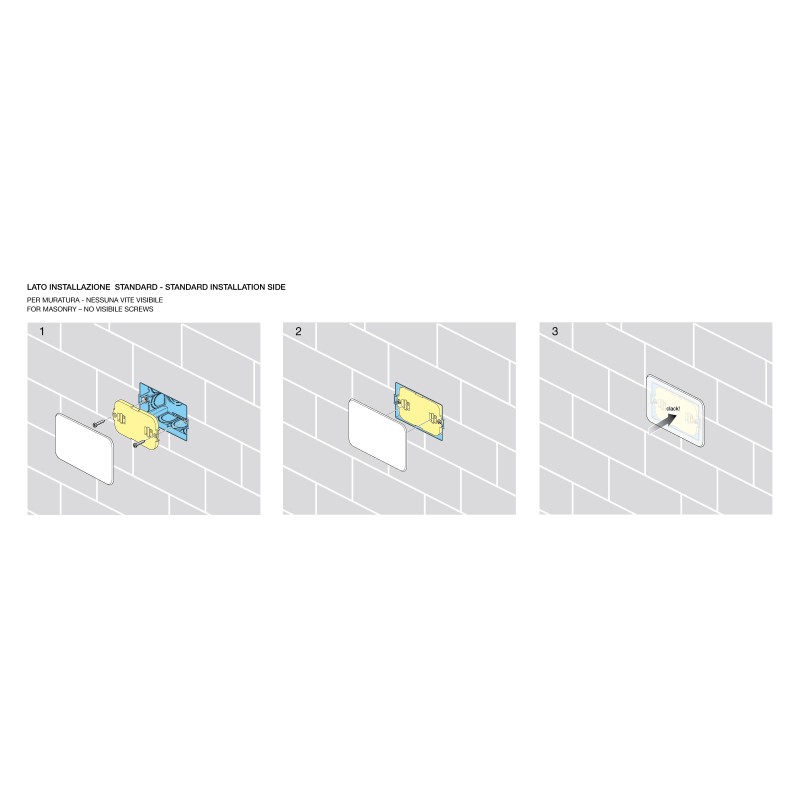 Coperchio filo muro 3 Moduli Vimar V71633