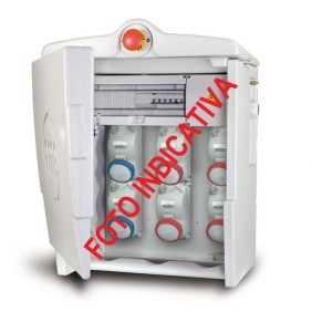 Quadro 6 prese 2 protezioni con morsettiera emergenza 18kW Fanton 74869
