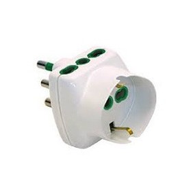 Adattatore triplo schuko spina 16A+T bianco Fanton 82640-E