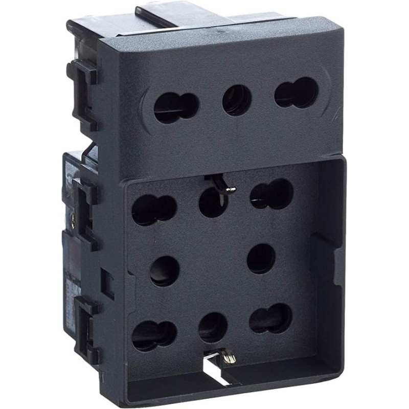 Presa Bipasso e Schuko/bipasso Side Antracite per Living International 4Box 4B.L.H21.XL