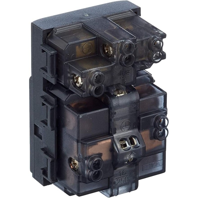 Presa Bipasso e Schuko/bipasso Side Antracite per Living International 4Box 4B.L.H21.XL