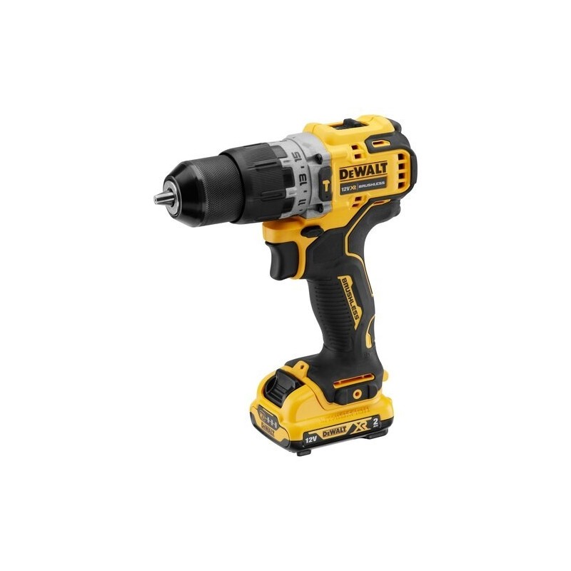 Trapano avvitatore con Percussione a Batteria Compatto XR 12V 2x2.0Ah Dewalt DCD706D2-QW